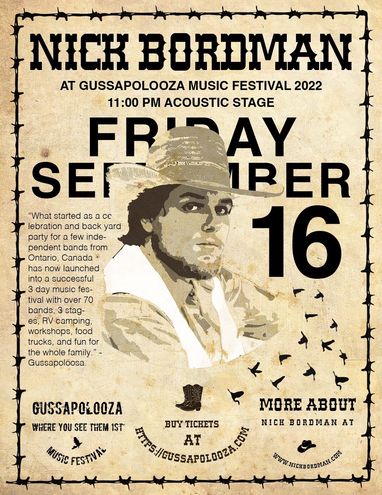 Nick Bordman Gussapolooza Poster